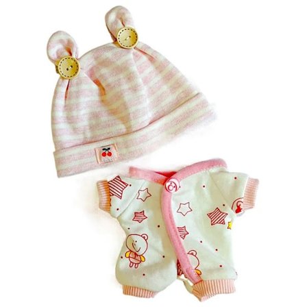 20 cm Dukketøj Jumpsuits Hatte Kostume ROSA pink[XJ]