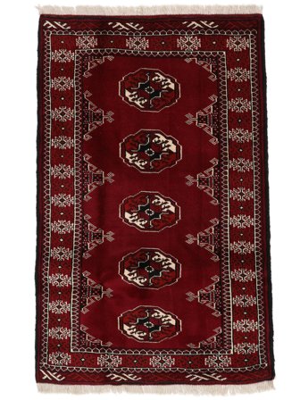 82X130 Tapete Oriental Turcomano Preto/Castanho (Lã, Pérsia/Irão) Carpetvista