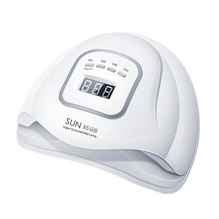 80W UV/LED-lampa med timerfunktion, vit