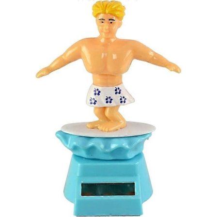 Soldrevet dansende surferfigur, solcellefigur, skrivebordsdekorasjon, vinduskarmdekorasjon eller bilens dashborddekorasjon