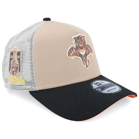 New Era - Beige trucker Keps - Hatstore Exclusive x 9FORTY Camel/Stone/Black A-Frame Trucker @ Hatstore
