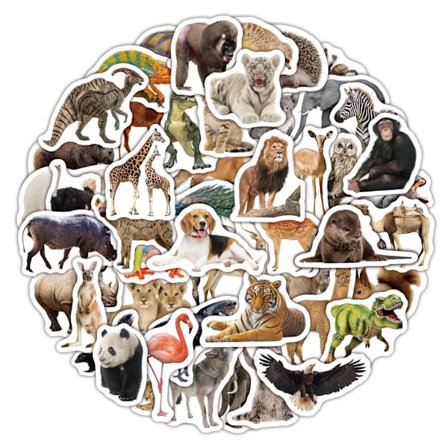 Dyreklistermærkepakke - Søde og vandtætte klistermærker til børn og voksne dyr