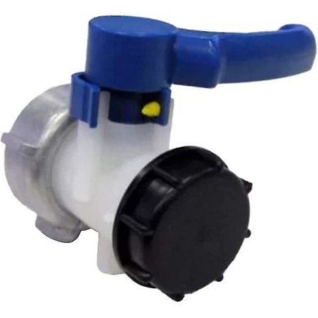 2 tums fjärilsventil med 70 mm mutter för 1000 liters IBC-tank - S60x6 DB