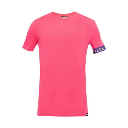 Dsquared2, T-shirt with logo Roze, Heren, Maat:XL