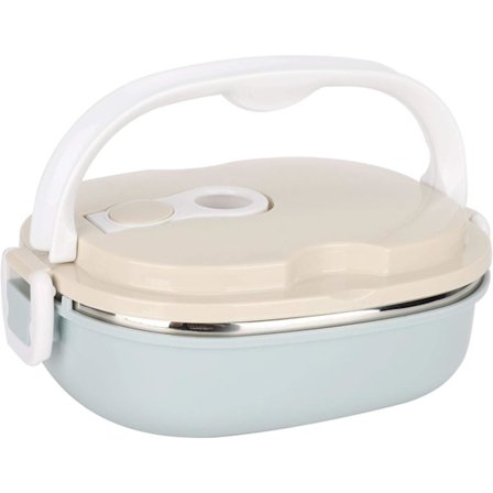 Frokostboks 900ml 1 Lag Varmt Mad Frokostbeholdere Bærbar Frokostboks Stakbar 304 Rustfrit Stål Voksen Bento Frokostboks Kold og Varm Mad 