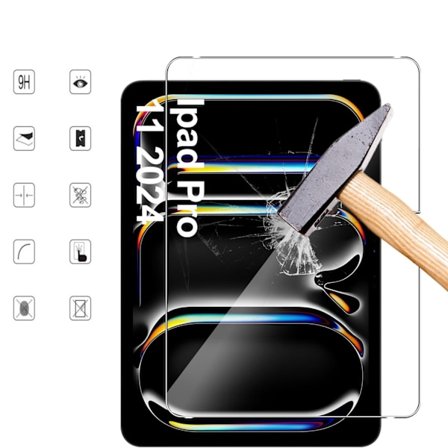 iPad Pro 11 tuumaa M4 2024 näytönsuoja karkaistu lasi 9H