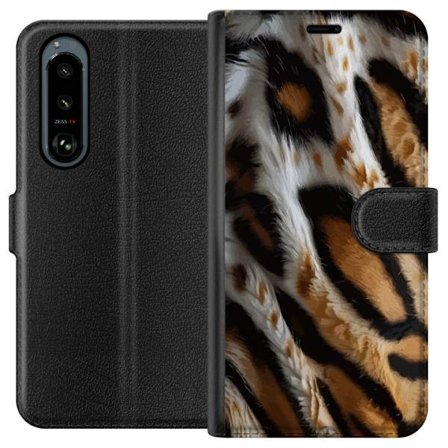 Kompatibelt Plånboksfodral till Sony Sony Xperia 5 III Tiger Mönster Djur Safari Randigt