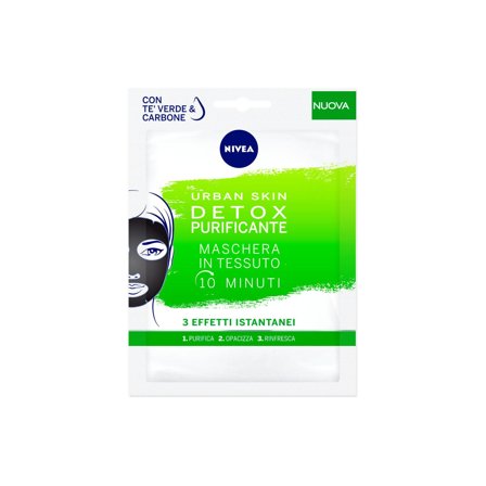 Nivea Urban Skin Detox Purificante Maschera Viso in Tessuto Per
