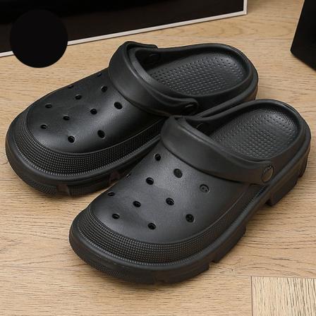 Tøfler Mules Mesh Hurtigtørkende Pustende Lettvekts Slippers Slip On Hagesko for Kvinner Menn-Svart(44/45 EU)