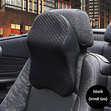 Bil nackkudde nackstöd kudde minnesskum tillbehör inredning delar kuddar fordon nackstöd auto stöd resa(liten svart)