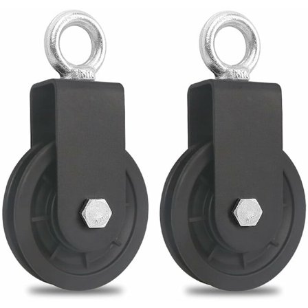 2 stk. 90 MM kabeltrinse - Fitness trinse - DIY tilbehør løftetrinse for vaiertau - Belastning 160 kg