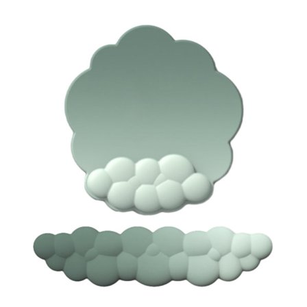 Pilven muotoinen liukumaton hiirimatto rannetuki pelaamiseen Näppäimistö Hiirimatto Värikäs