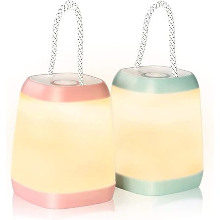 Campinglys Bærbar Led Teltslynge Til Rygsækrejser Camping Vandreture Nødlys Batteridrevet Lampe Til Udendørs Og Indendørs (Grøn /Pink) (2stk)