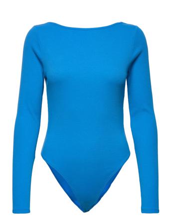 Drewgz Ls Bodystock Body Bodysuit Blå Gestuz