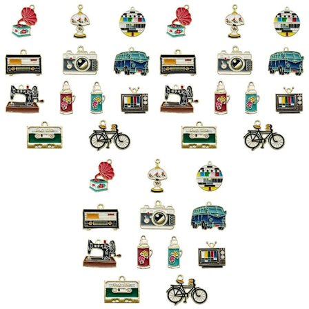 36 stk Emalje Charms Dingle Charms Smykker Making