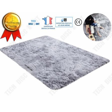 Teppe - TD - Gradvis Grå Ljus - 1,6x2,3m - Halkskydd - Shaggy