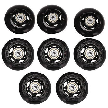 8-pack Inline Skate Hjul, Inomhus/Utomhus Rullskridsko Hjul, Ersättningshjul med Lager 64mm