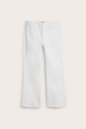 Kappahl | Cropped flare jeans regular waist Vit 40 | Vit