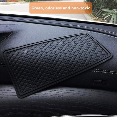 2 stycken svarta halkfria mattor för bil, stor bil med krona och fjäder