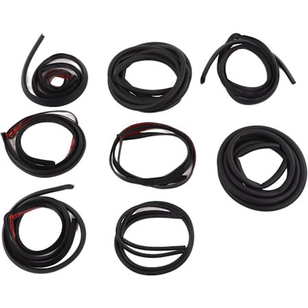 Bildörrstätningslist, 8 st biltätningsremssats gummibullerreducering ljudisolerad helkroppsförseglingsremsa, ersättning för Tesla Model 3 Y