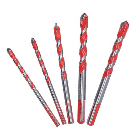 Hårdmetallborrsats - 5 st Multifunktionella för Keramiska Plattor Betong Tegel ZYG