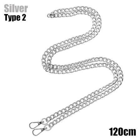 Väskkedja axelremsväska SILVER 120 CMTYPE 2 TYPE 2 - högkvalitativ Silver[qb]