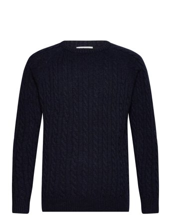 Lindbergh | Lambswool Raglan Cable O-Neck Knit | M