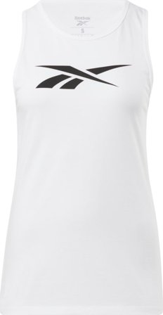 Reebok Women's Training Essentials Graphic Tank Top Women Short sleeved fitness sweater White L