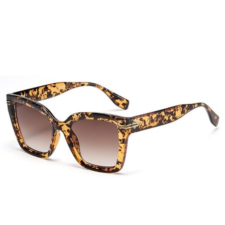 Retro Oversized Square Solglasögon Kvinnor, Trendiga Designer Vintage Nyanser UV 400