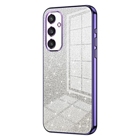 SKALO Samsung S25 Electroplating Glitter Suojakuori - Violetti