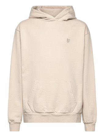 Lyle & Scott Heavy Weight Drop Shoulder Hoodie - Cream - 140-146