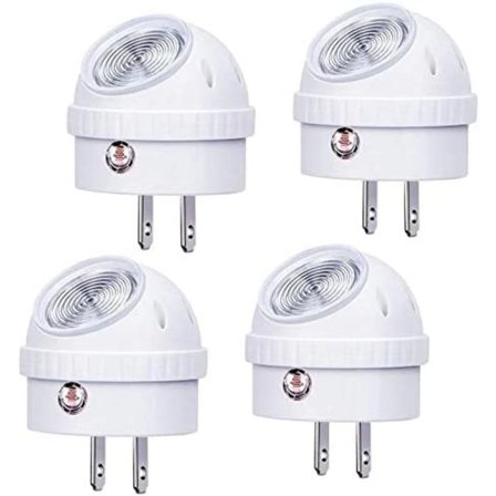 Plug-in natlys, varmt hvidt LED-natlys, 360° rotation,