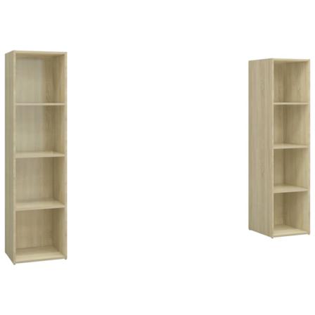 Vidaxl Tv-skåp 2 St Sonoma-ek 142,5x35x36,5 Cm Konstruerat Trä Brun
