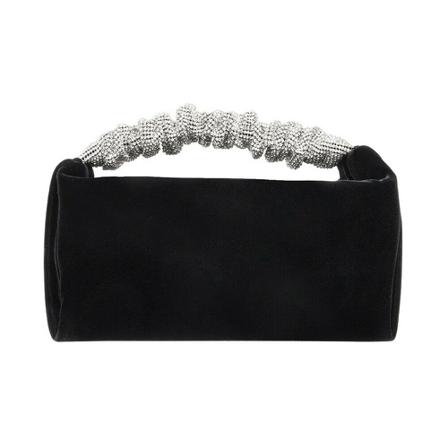 Alexander Wang, ‘Scrunchie Mini’ velvet handbag Zwart, Dames, Maat:ONE Size,stof