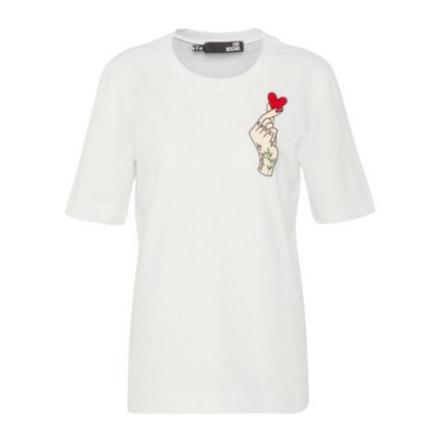 Love Moschino T-Shirts Hvid, Dame