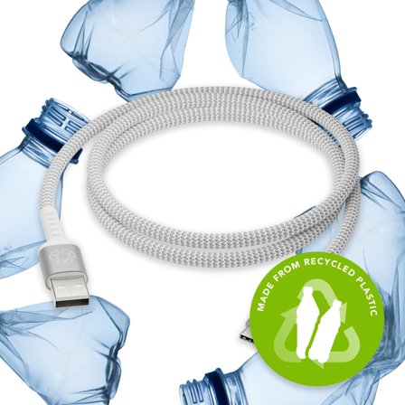 DBRAMANTE1928 Re-charge - BRD Cable - USB-A to USB-C, White (1.2m)