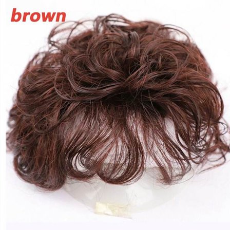 Curly Clip-On Hair Topper Hair Extension BRUN