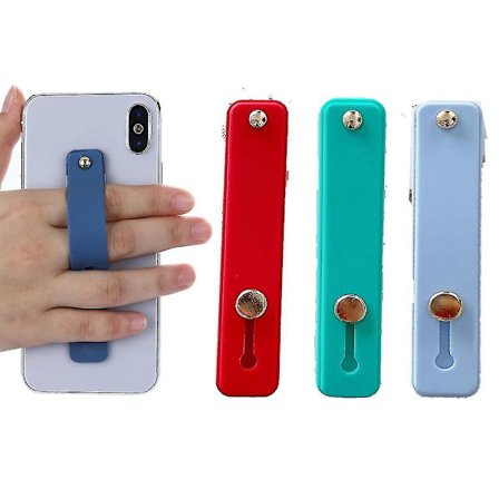 4 stk. Telefon Loop Finger Holder, Telefon Grip Holder Finger Mobiltelefon Grip Silikone Telefonstrop Telefonholder