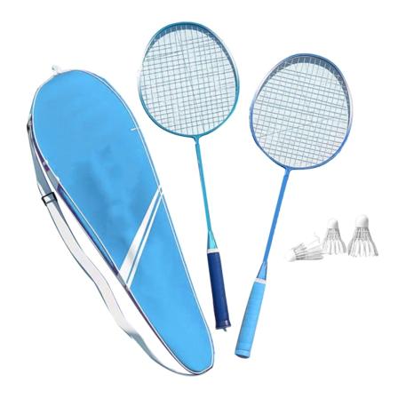 2 STK Badmintonketchersæt til udendørs baggårdsspil Lette badmintonketchere med fjerbold-bæretaske til voksne og teenagere Himmelblå Sky Blue 2PCS