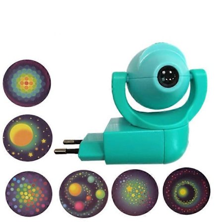 Stjärna Måne Djur Projektor LED Projektor 6 Bildsensor EU-kontakt Nattlampa Barn Baby