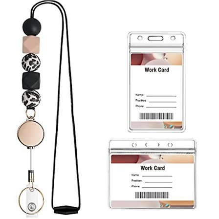 Rullautuva avaimenauha klipsulla, söpö opettajan avaimenauha, henkilökortille ja avaimelle, naisille, sairaanhoitajille, 2 W:llä