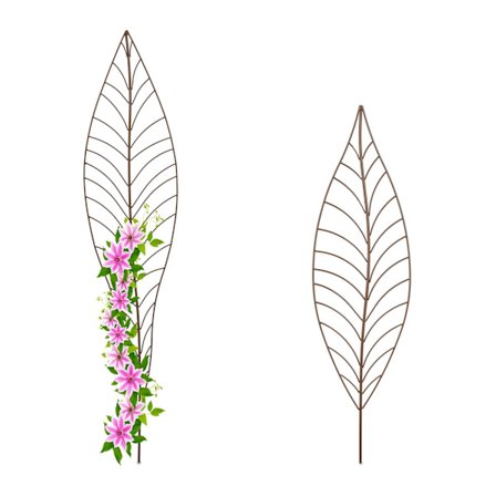 Lövväxtstöd, set om 2 – Trädgårdsstöttor i metall