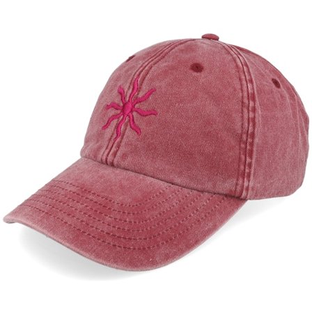 Salty Soul - "Red Sun Logo Red Dad Cap " Unconstructed Red Cap - @ Hatstore