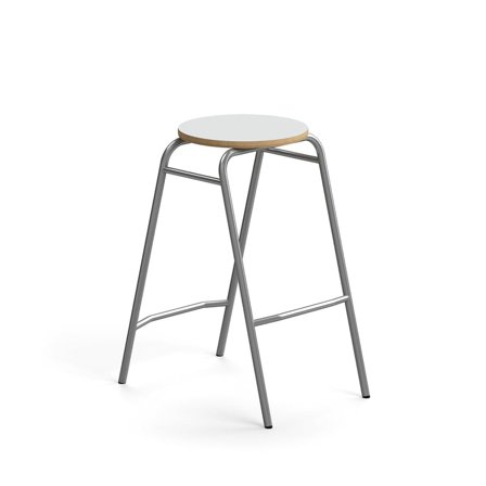 Barhocker ALTUS, H 690 mm, silber/grau