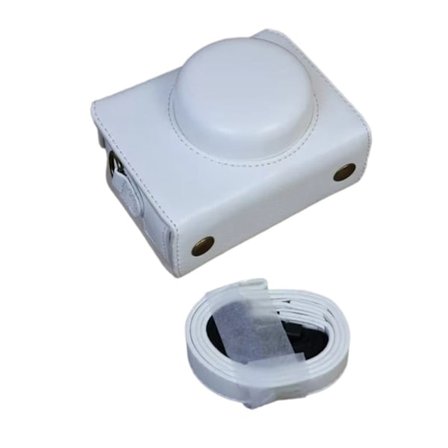 Sony ZV-1F läderfodral med axelrem - Vit