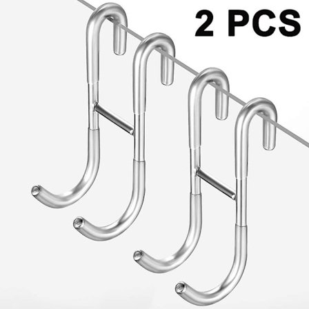Mordely P2pcs Shower Door Hooks, Over Door Hooks For Bathroom Frameless Glass Shower Door, Towel Hooks, Shower Squeegee Hooks