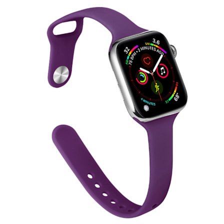 Passar Apple Watch 38/40/41, 42/44/45/49mm ultratunt modernt silikonarmband, slankt armband