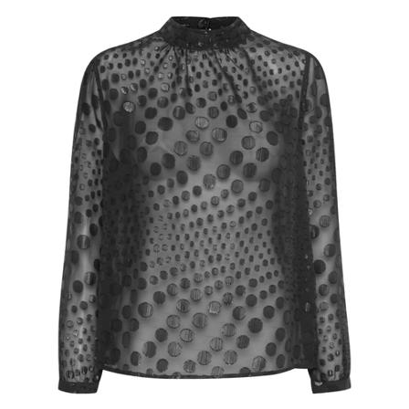 Saint Tropez Jeane Bluse Sort, Dame