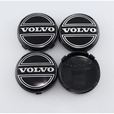 4 stk bilbeskyttelse, vandtæt støvtæt rustbeskyttelse autologo, til Volvo S60 S90 XC40 XC60 V90 S40 S80L, 65mm C