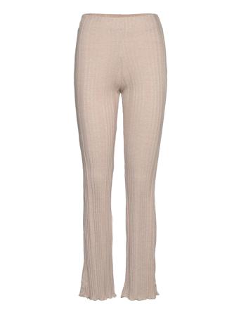Irma Rib Trousers Beige Gina Tricot